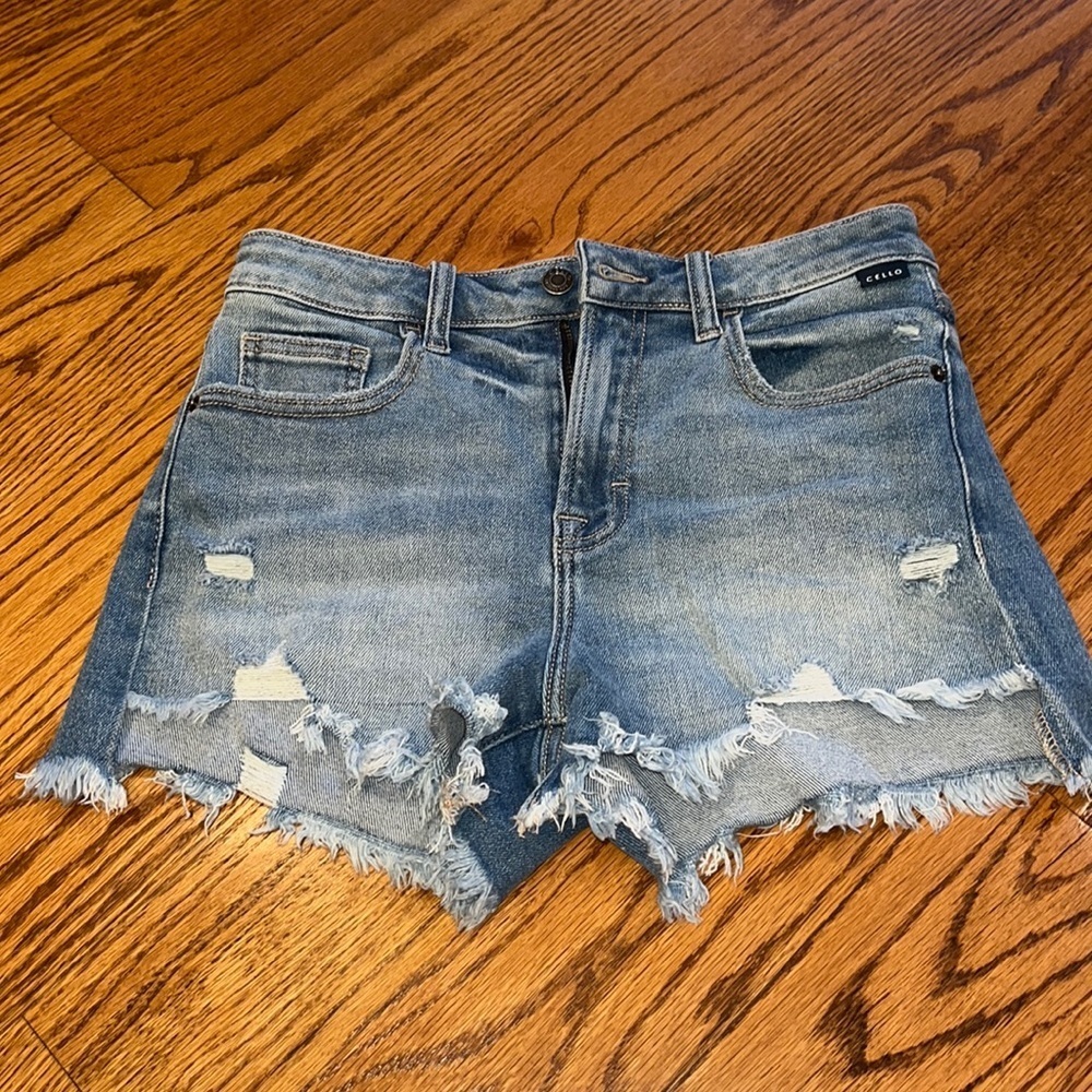Cello Woman’s Blue Denim Ripped Shorts Size S